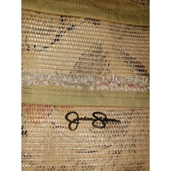 JESSICA SIMPSON Handbag Purse Large Chain Straps Beige Fringe - Picture 3 of 8